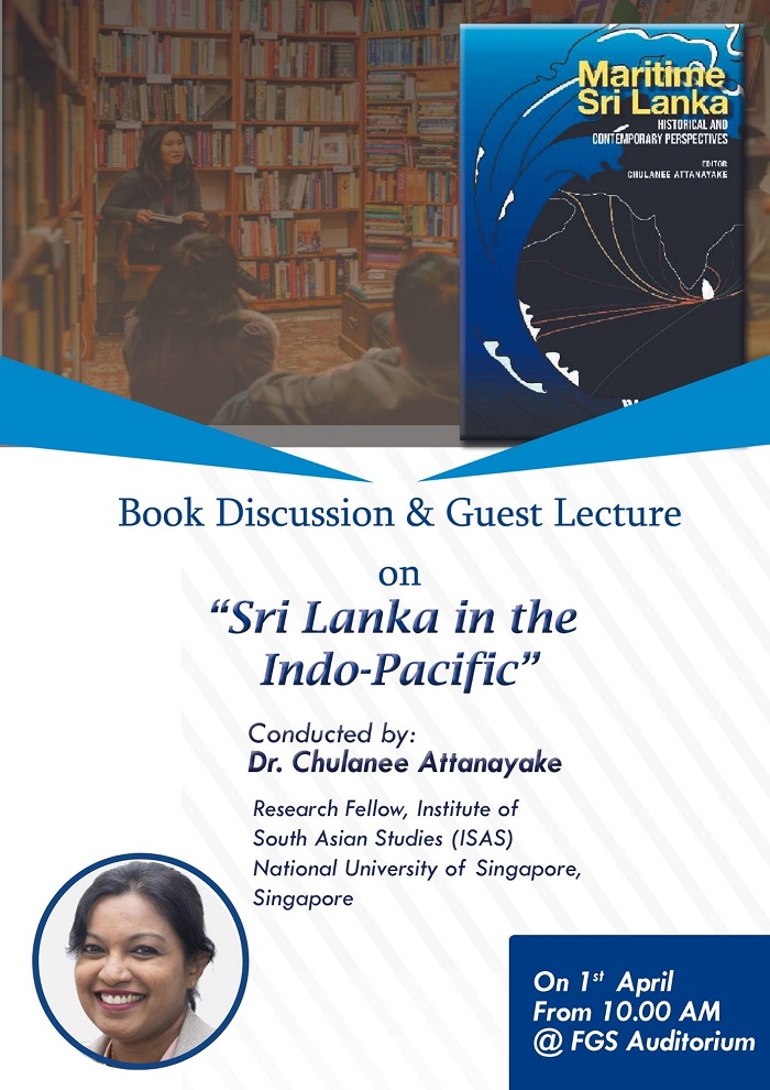 Book Discussion & Guest Lecture on “Sri Lanka in the Indo-Pacific”